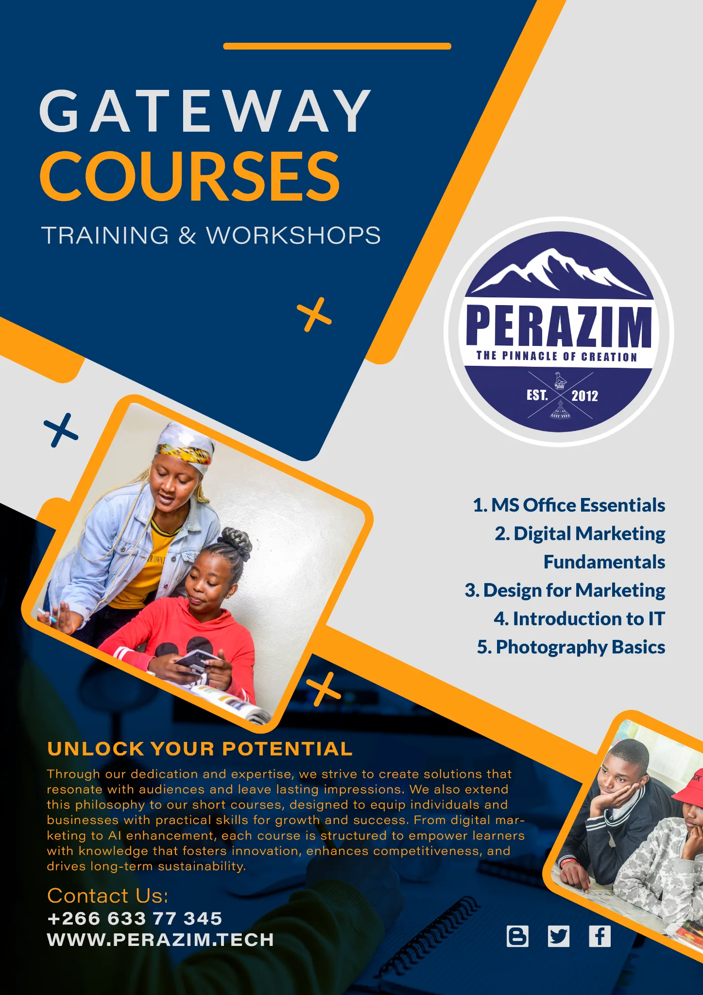 Perazim Gateway Courses promotional design